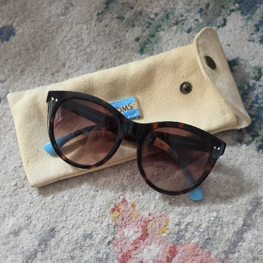 Toms Blue and Cream Canvas Patch
